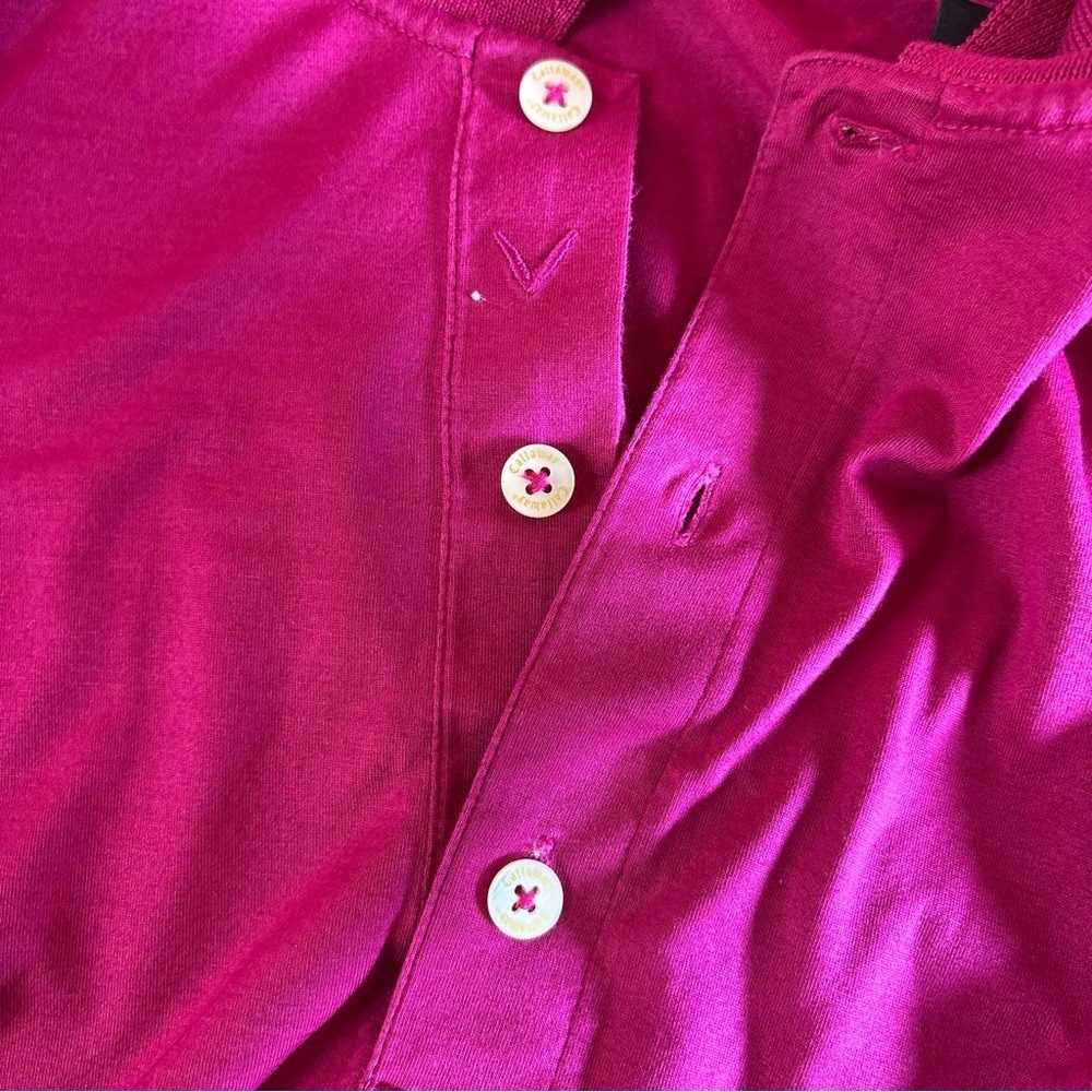 Callaway Golf Collection XL Mens Polo Shirt Rasberry 100% Fine Cotton - Picture 7 of 8